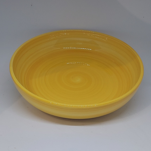 Assiette creuse jaune orangé