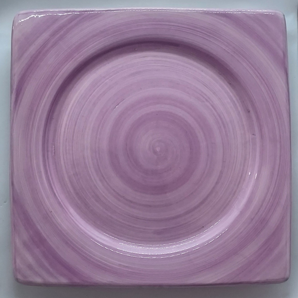 Assiette carrée grand modèle lilas