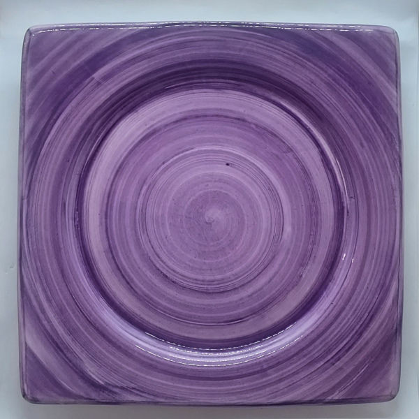 Assiette carrée grand modèle violet