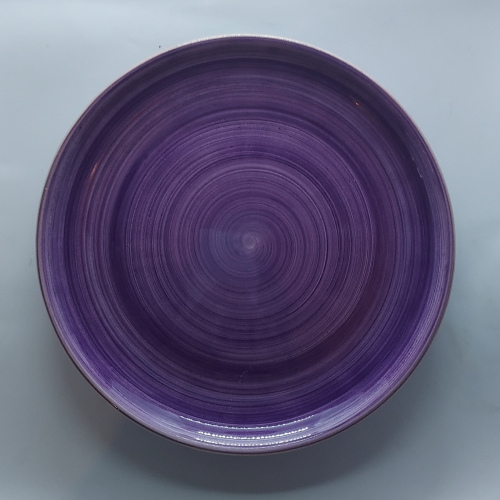 Assiette ronde grand modèle violet fonçé