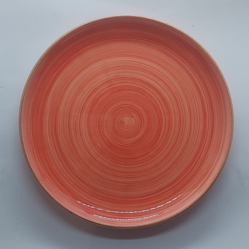 Assiette ronde grand modèle rouge