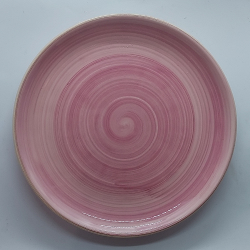 Assiette ronde grand modèle rose