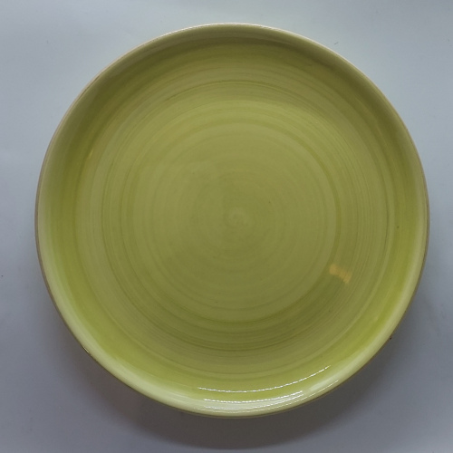Assiette ronde grand modèle anis