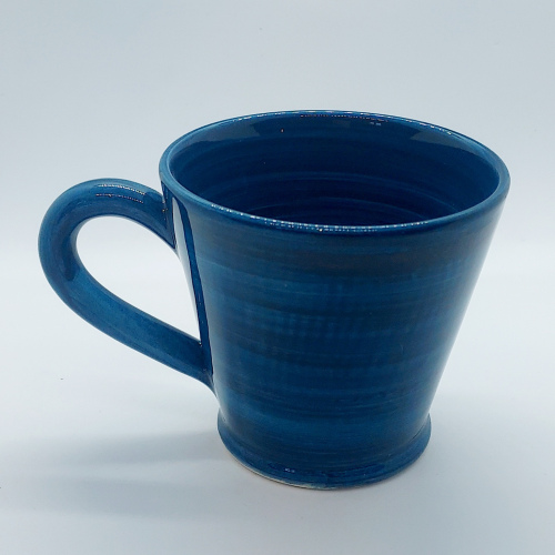 Tasse cappuccino bleu paon