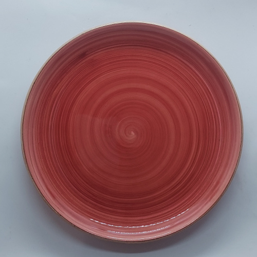 Assiette ronde grand modèle terracotta