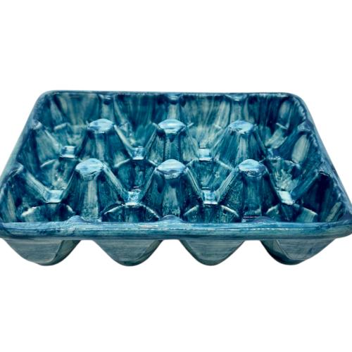 boite à oeufs  x 12 bleu canard