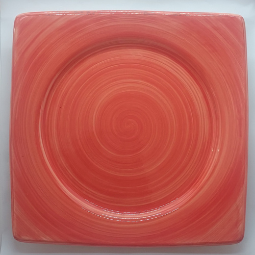 Assiette carrée petit modèle rouge