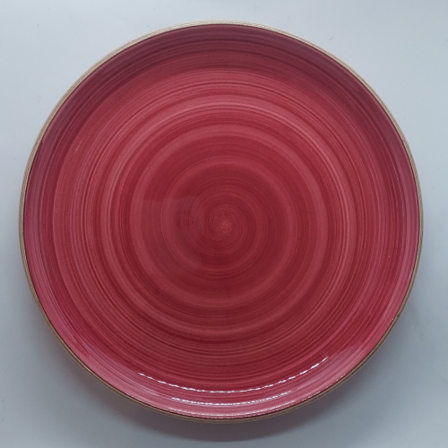 Assiette ronde grand modèle framboise