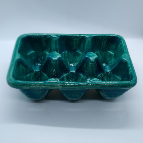boite à oeufs  x6 vert bleu