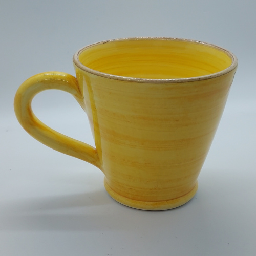 Tasse cappuccino jaune orangé